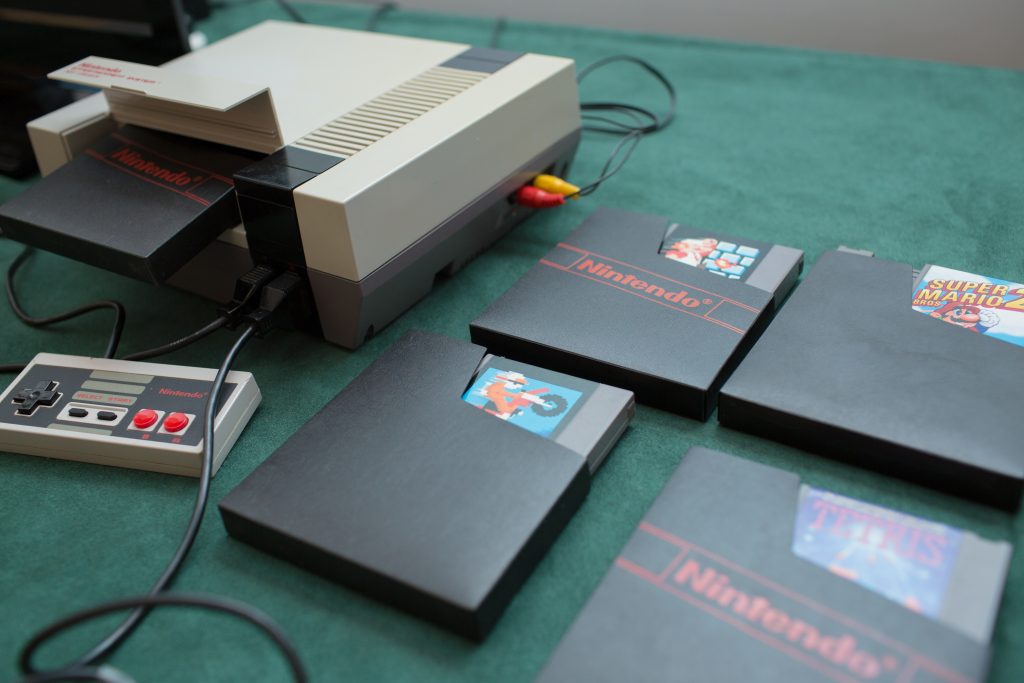 nes and games at wedding reception