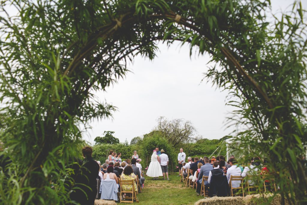 photo of outdoor wedding ceremony