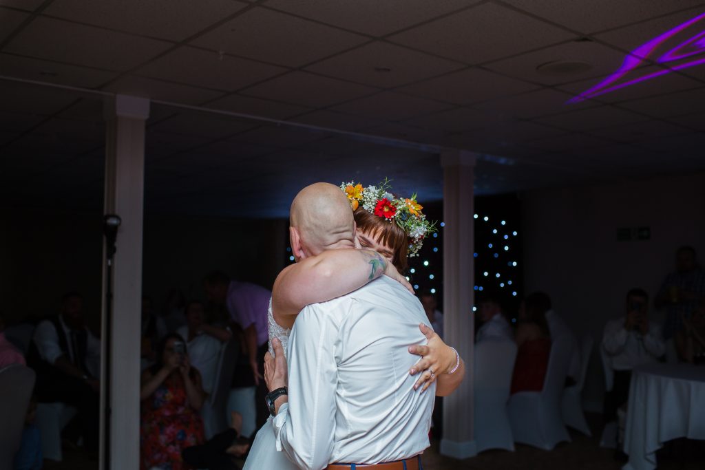 father of the bride dancing with her at the wroxeter hotel