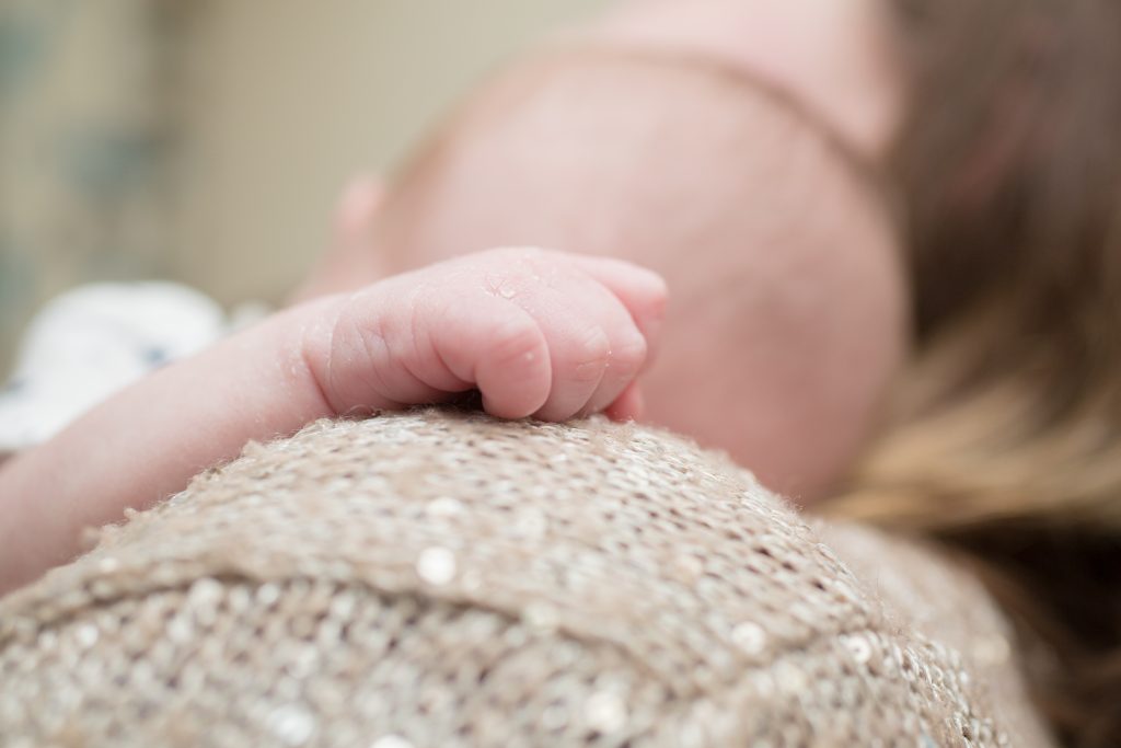 close up picture of babies hand