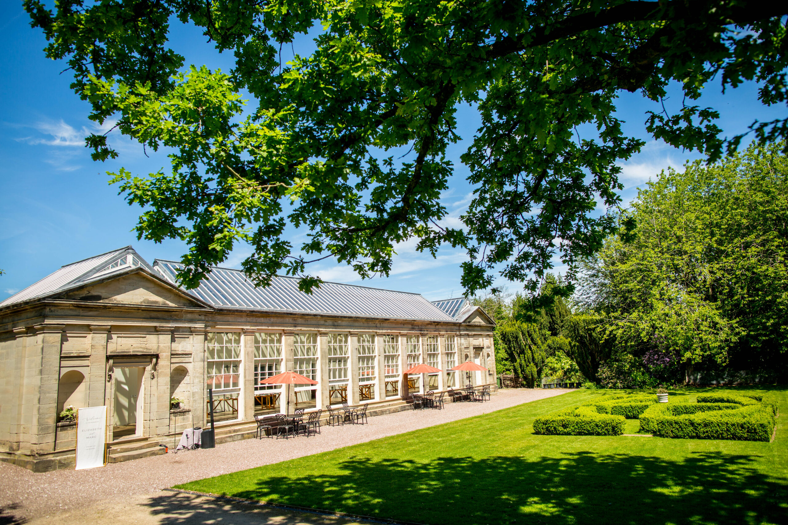 Staffordshire-weddiing-photographer6 Outside photo of The Orangery Ingestre Staffordshire wedding venue